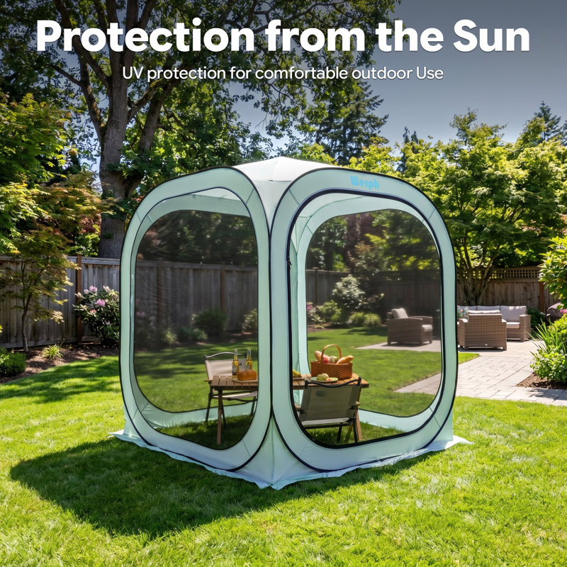 Tente de pavillon d'extérieur escamotable avec moustiquaire werph 6FT et moustiquaire, 6 pi, Vert