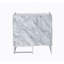 Table d'appoint blanche en faux marbre et chrome