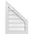 Half Peaked Right Surface Mount Signature Urethane Non-Functional Gable Vent 11/12 Pitch Primed Tan-101789568