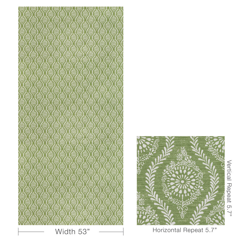 Manoir Marindol Print Fabric, Leaf