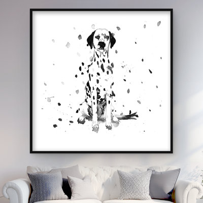 À imprimé dalmatien | Décor mat noir et blanc encadré