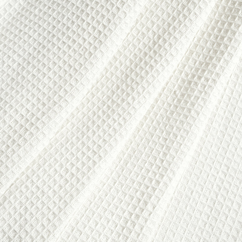 Waffle Cotton Knit Cotton Throw, White