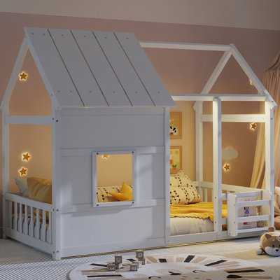Lit maison avec lumière DEL 7 couleurs