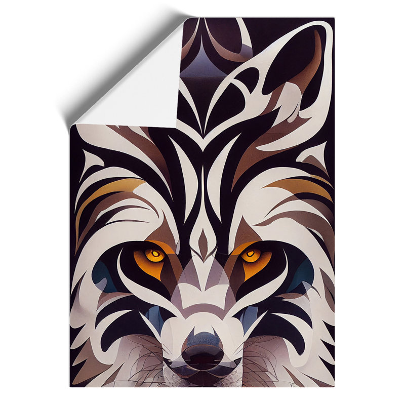 Wolf In Abstract No.4 - Print, No Matte, 29.7cm H x 21cm W, Paper