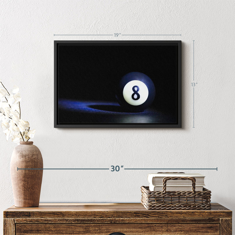 8 Ball Canvas Print, 13" H x 19" W