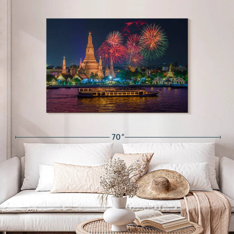 Nicci Bangkok New Year Fireworks, 32" H x 48" W