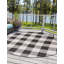 Tapis intérieur / extérieur noir et blanc Borrego-4979435