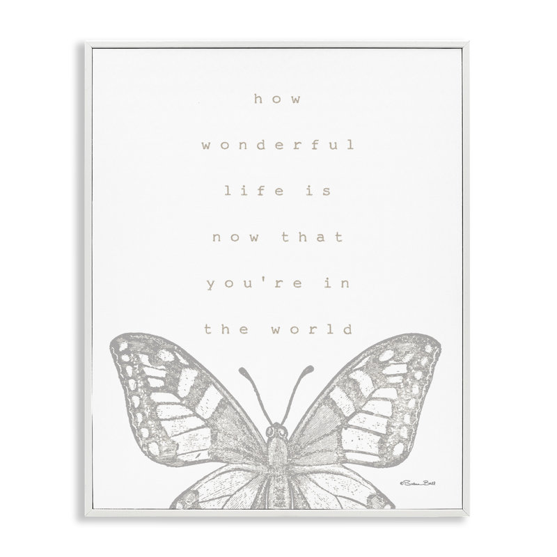 «Wonderful Life Life», estampe numérique encadrée par Susan Ball, Giclée encadrée blanc bord de mer, H 14 po x l 11 po