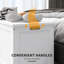 Coffre de rangement 39,4 po avec 2 charnières de sécurité, HOMcom, boîte en bois, blanc-72994209