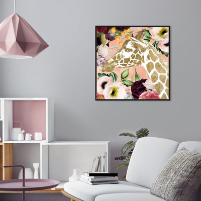 «Fashion and Glam Giraffe», impression d'art graphique
