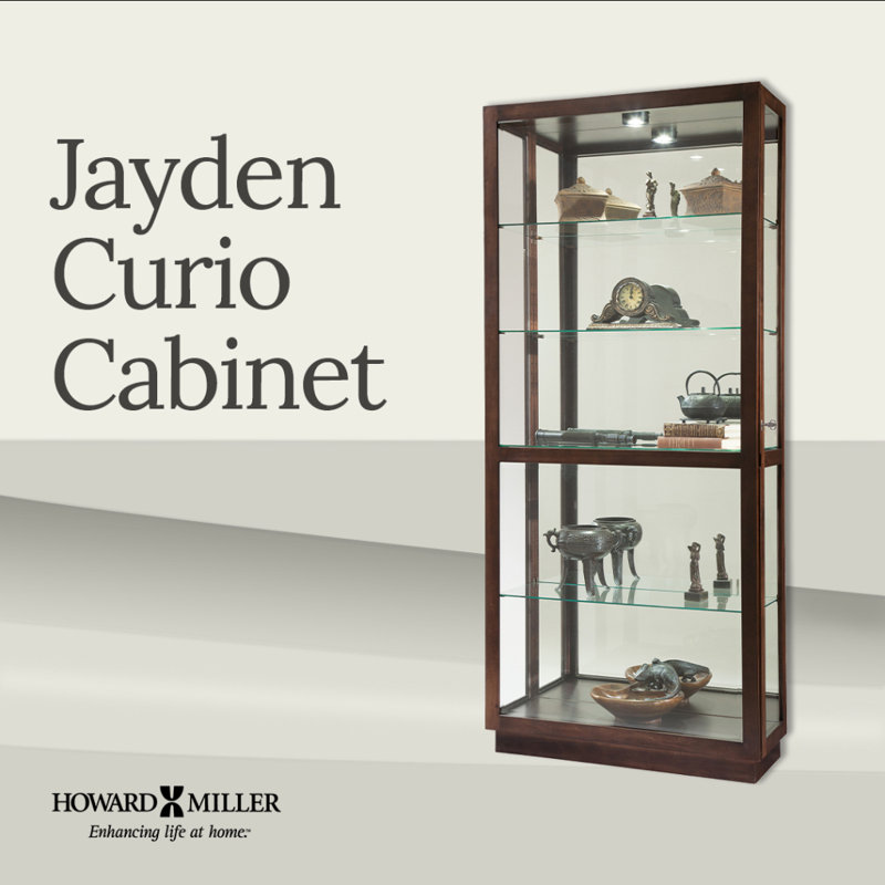 Jayden Lighted Curio Cabinet
