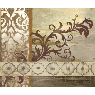 Brown Traditional Vines - Painting Print