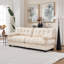 Deep Seat Sectionals, Wood Frame Modern Beige Sofa For Home Living