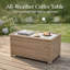 Acle Rectangle Tempered Glass Outdoor Coffee Table with 270L Storage- 104 cm W 53 cm D-597139712