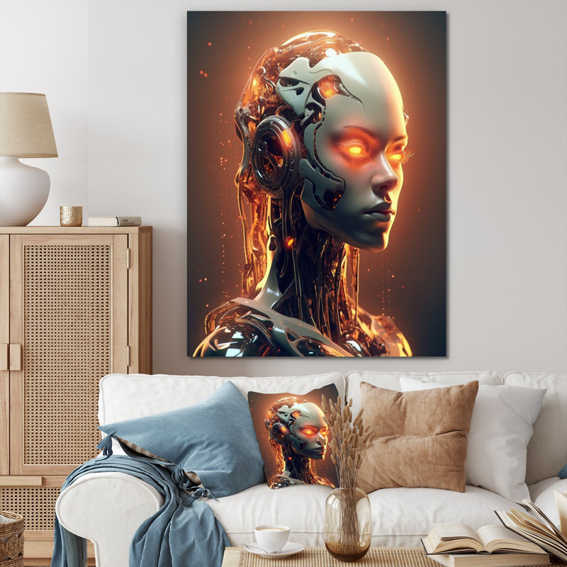 Robotic Demon II sur impression sur toile, Toile tendue, H 40 po x l 30 po x P 1,5 po