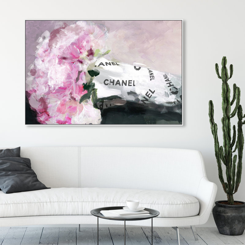Pivoines de la mine - reproduction d'art, Toile blanche encadrée