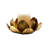 Gold Lotus Metal Candleholder with Battery Operated Candle