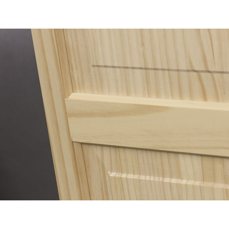 Unfinished Pine Raised Panel Exterior Wood Shutters, 15" x 59"