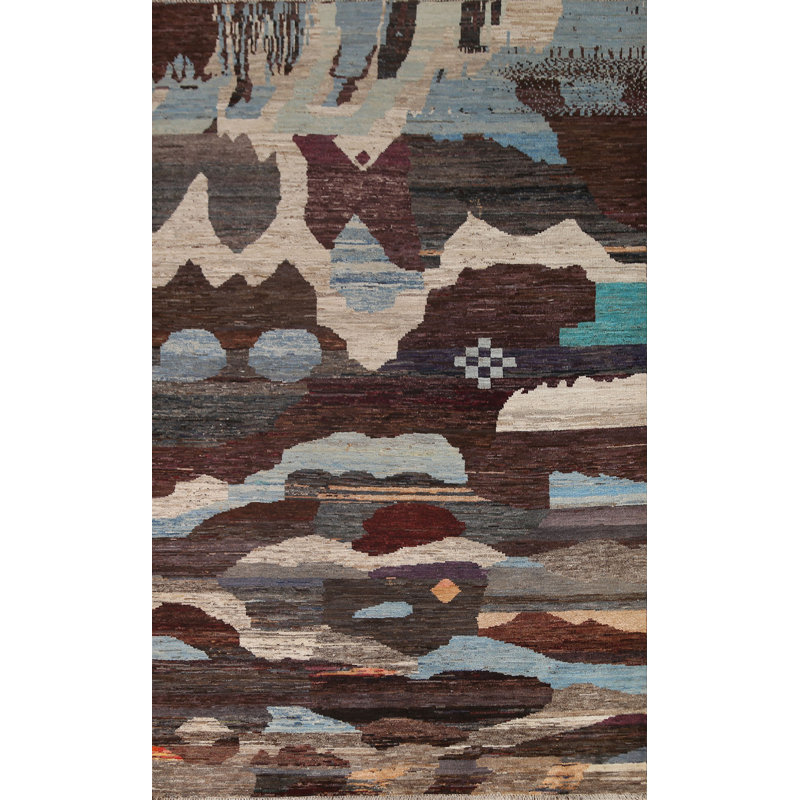 Tapis contemporain abstrait 6 x 8