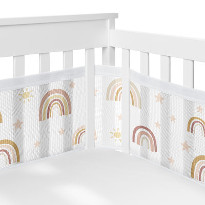 Boho Rainbow Crib Mesh Liner