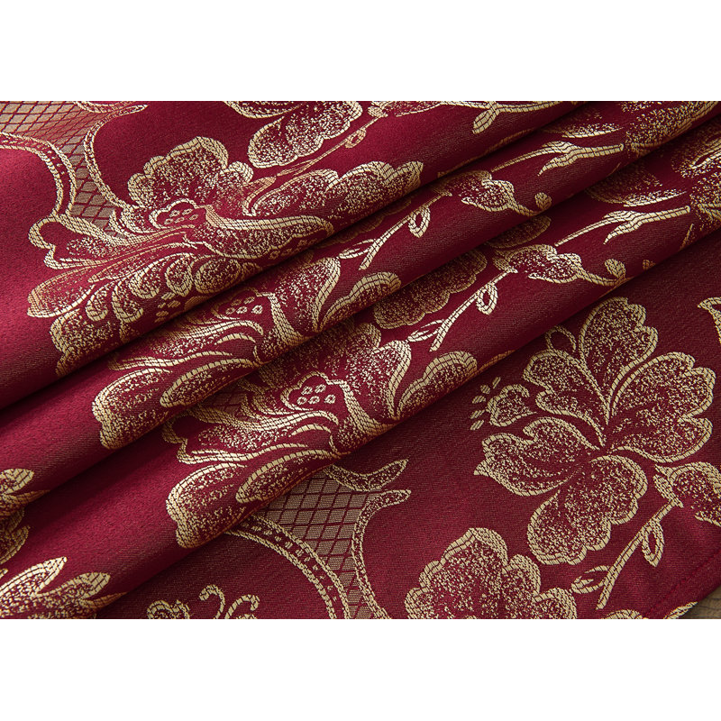 Panneau de rideau en jacquard texturé avec passe-tringle Townsville, Bourgogne
