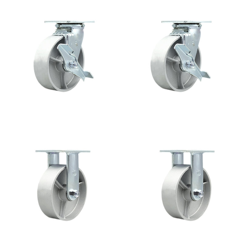 4-Piece Semi Steel Caster Set