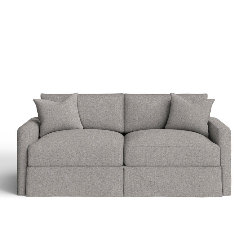 Hartig 84'' Slipcovered Sofa, Reese Fog Performance Chenille