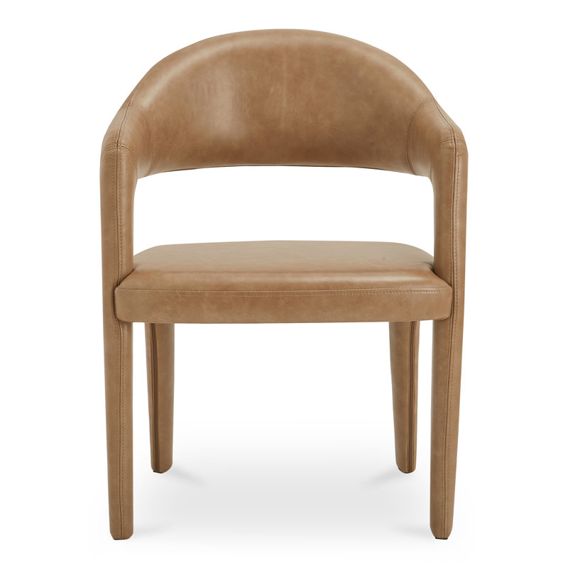 Martens Leather Upholstered Armchair, Brown