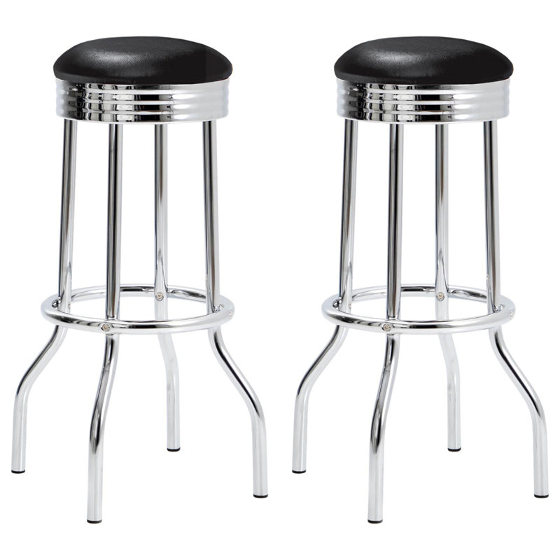 Tabouret de bar (ensemble de 2), Noir