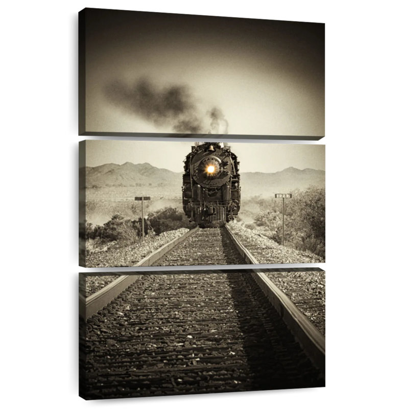 Mehar Train Arrival II, 74" H x 48" W