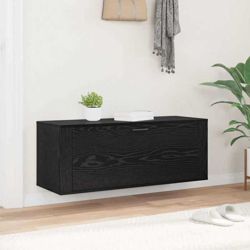 6 Pair Shoe Storage Cabinet, Black