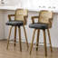 Tabouret de bar et de comptoir rembourré avec accoudoirs-2129382409-2133399062