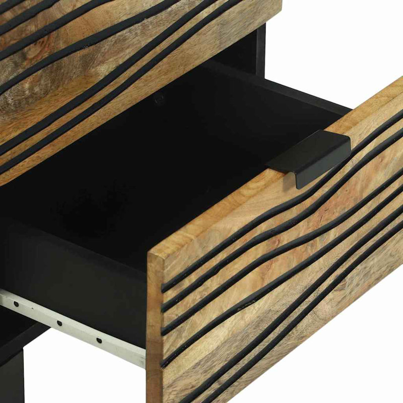 Bedside Cabinet 2 Pcs 40 X 33 X 46 Cm Solid Mango Wood, Brown