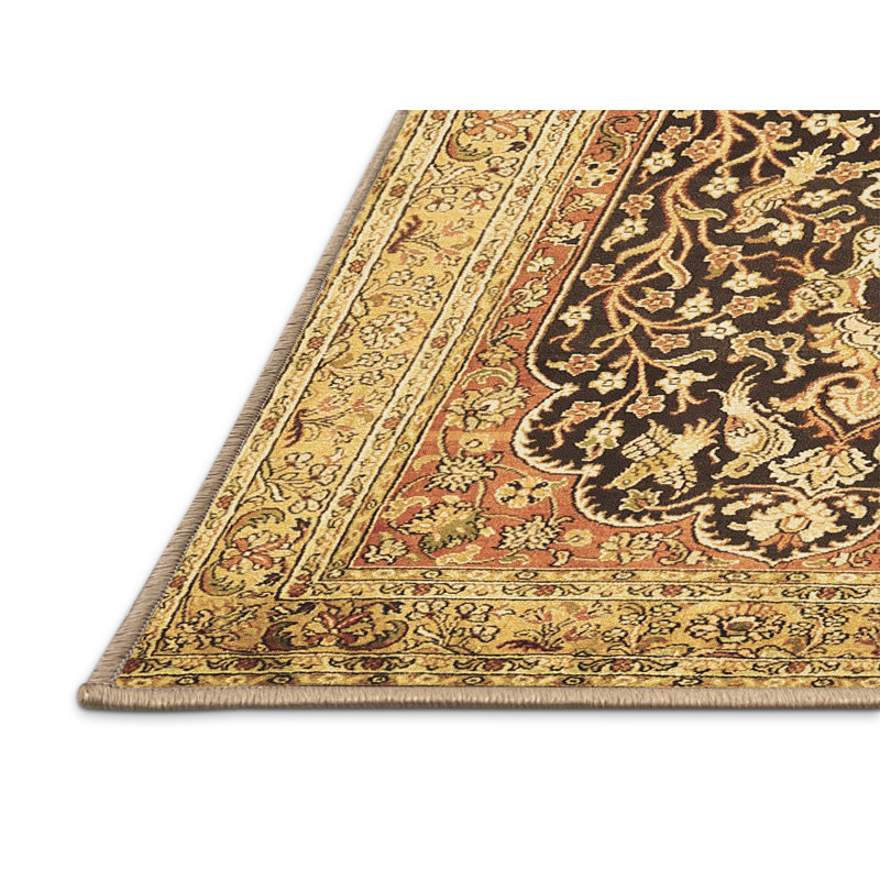 Tapis brun traditionnel Traditional 989, Rectangle 2 pi x 3 pi