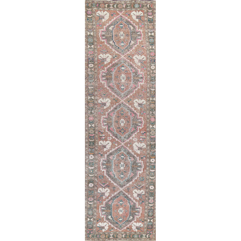 Tapis antique de style perse Ardebil noué à la main 3 x 12