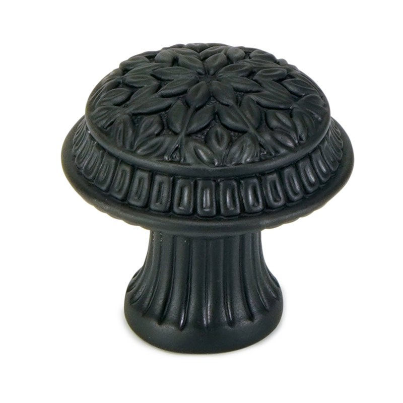 HAMPTON KNOB; CLEAR CRYSTAL, Black