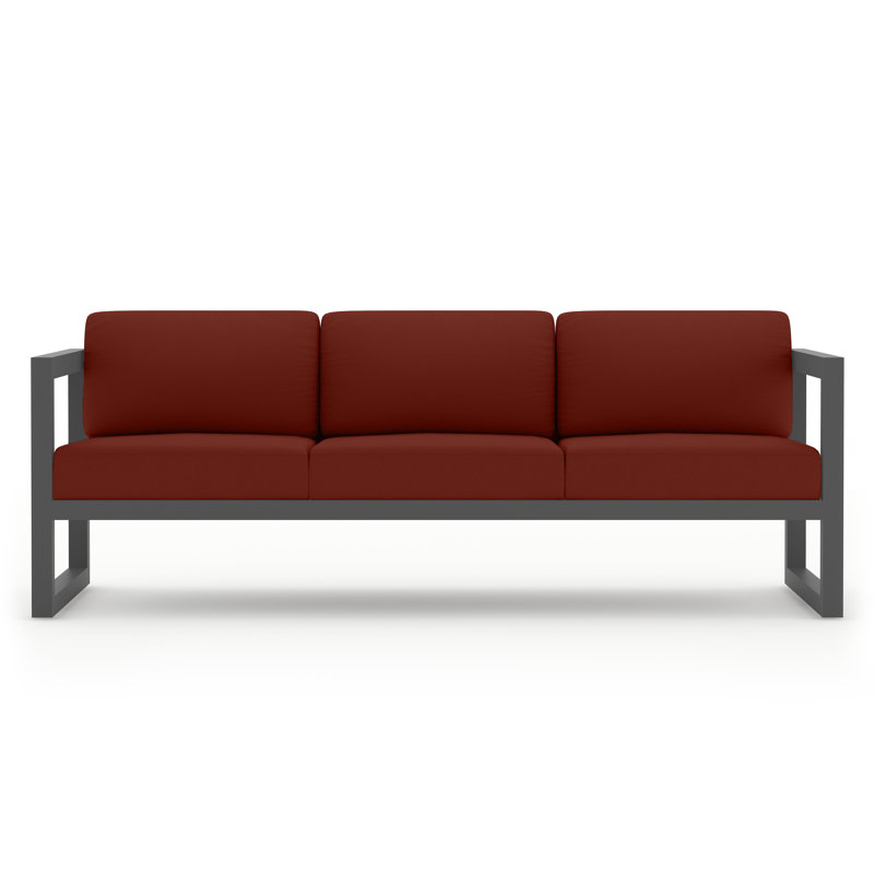Avion Patio Sofa with Sunbrella Cushions, Canvas Henna Sunbrella® Canvas, Slate