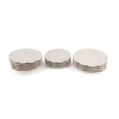 Adio 18 Piece Porcelain China Dinnerware Set - Service for 6