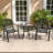 3-Piece Round Table Outdoor Cast Aluminum Dining Set, A Patio and Terrace Essential