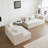 Boneless 127.5" Sofa With Deep Seat,No Assembly Needed