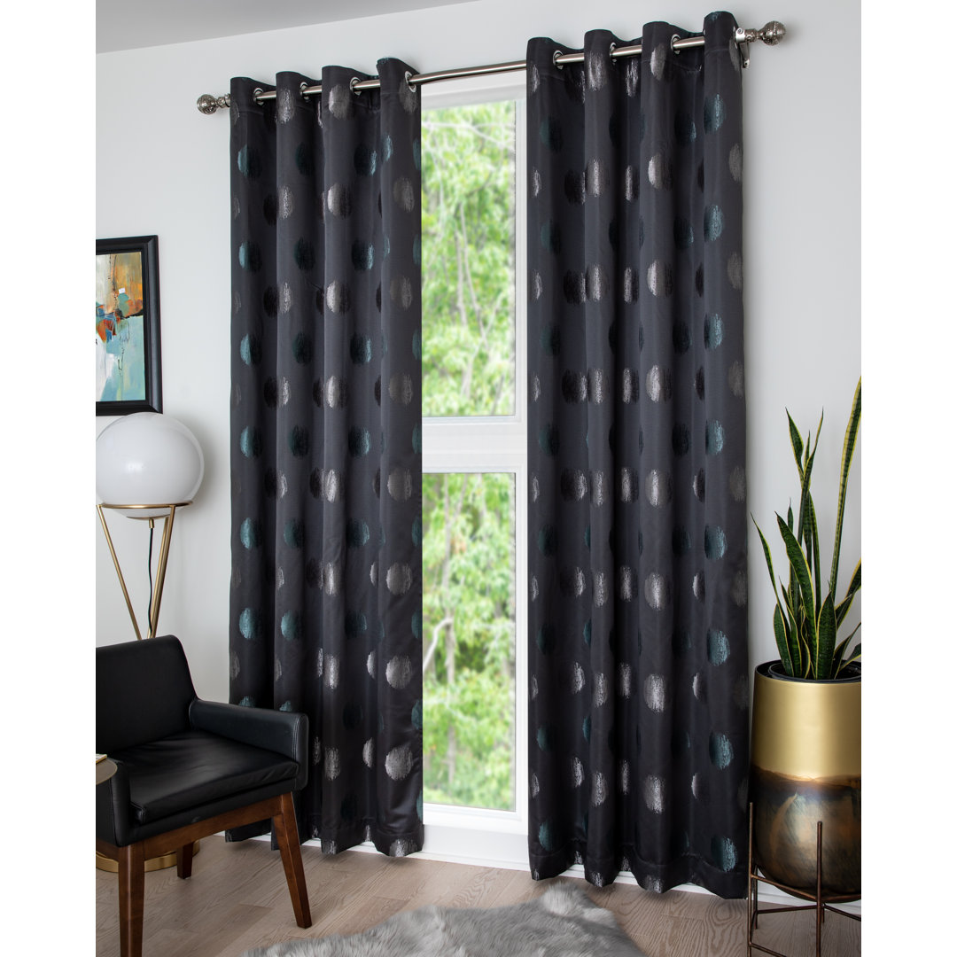 Syverson Polyester Room Darkening Curtains / Drapes Pair (Set of 2) Rosdorf Park Curtain