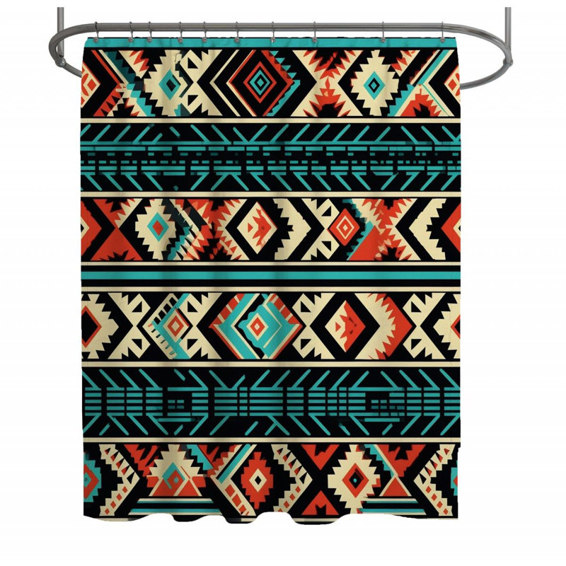 Rideau de douche Native American, H 93 po x l 70 po