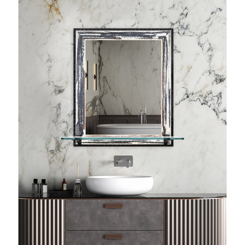 Miroir d'appoint Mowery, Brown/Cream/Matte Black