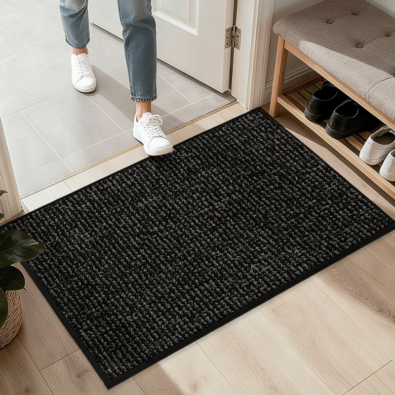 Non-Slip Doormat, Black, 60cm W x 90cm L