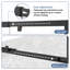 Porte de douche à cadre pivotant avec panneau fixe l 56-60 "x H 72", noir mat, verre trempé nano-enduit