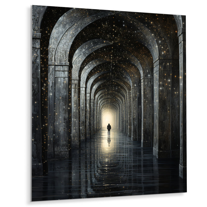 " Tunnel Silent Symphony Pointillism ", 20" H x 12" W x 1" D