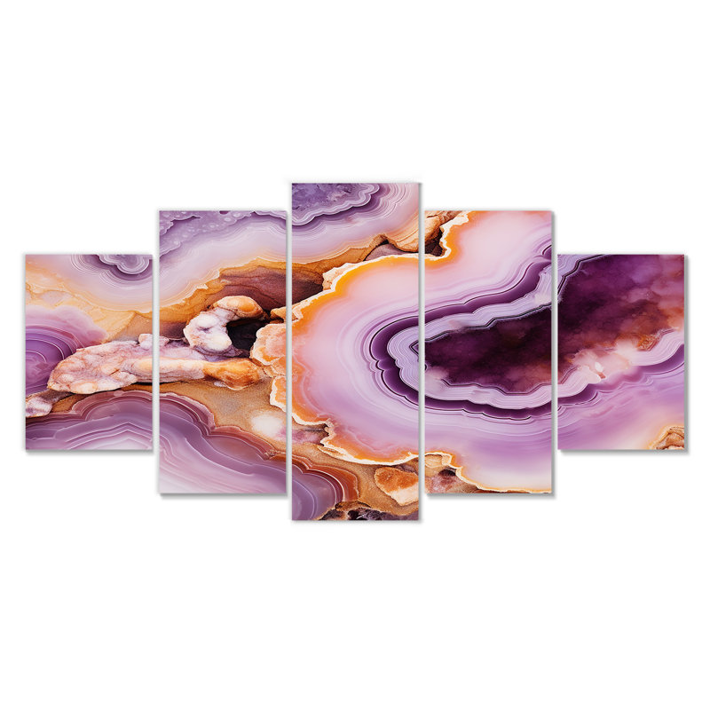 Kayson - Marble Wall Art 5 Piece, 32" H x 60" W