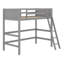Lit mezzanine en bois avec échelle-1201506786