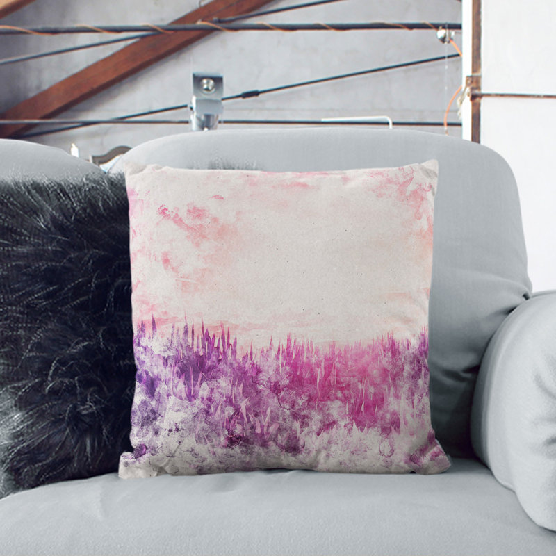 Meadow Watercolour Scatter Cushion, White, 55cm H x 55cm W x 20cm D