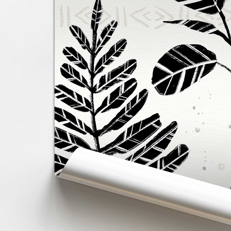 Botanicals noir et blanc I Print, H 8 po x l 10 po, Papier